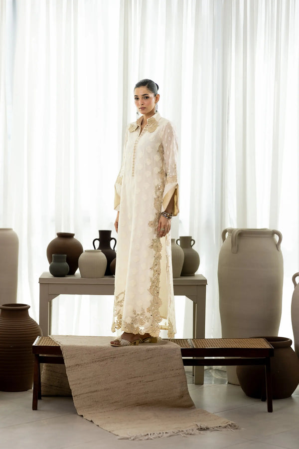 Wahaj M Khan | Sanam Luxe | Ivory Sanam Kaftan, image 8