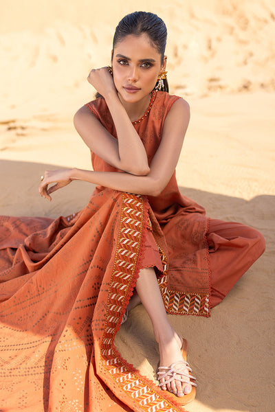 Cross Stitch | Eid Lawn 24 | RUSSET DUSK -  Cross Stitch Luxury - Original Designer Dress - House of Maryam