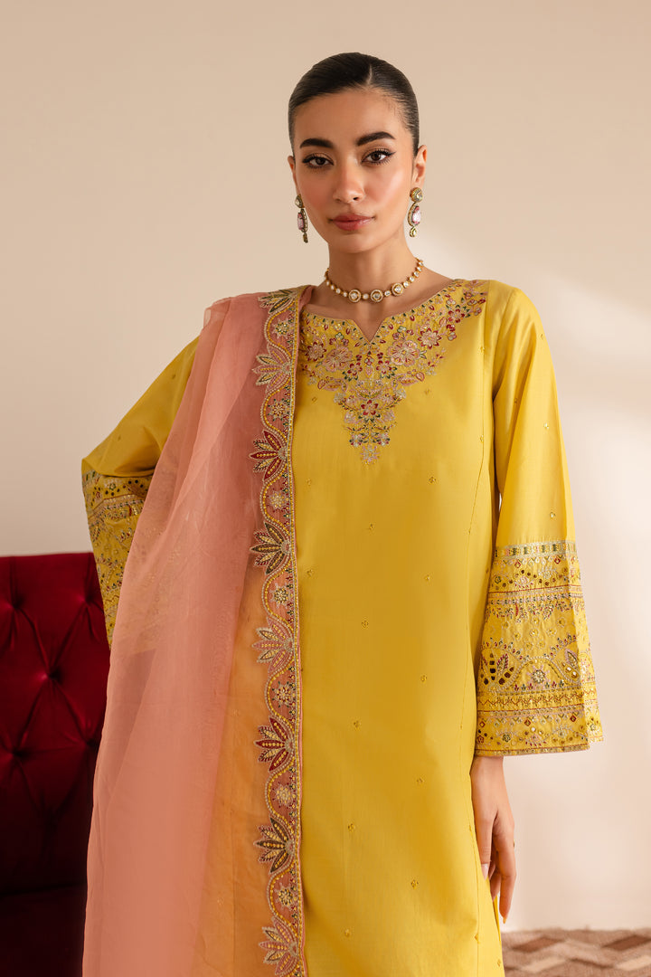 Batik | Reception Luxe Edit | Crayola Yellow -  Batik Ladies Clothes - Original Designer Dress - House of Maryam
