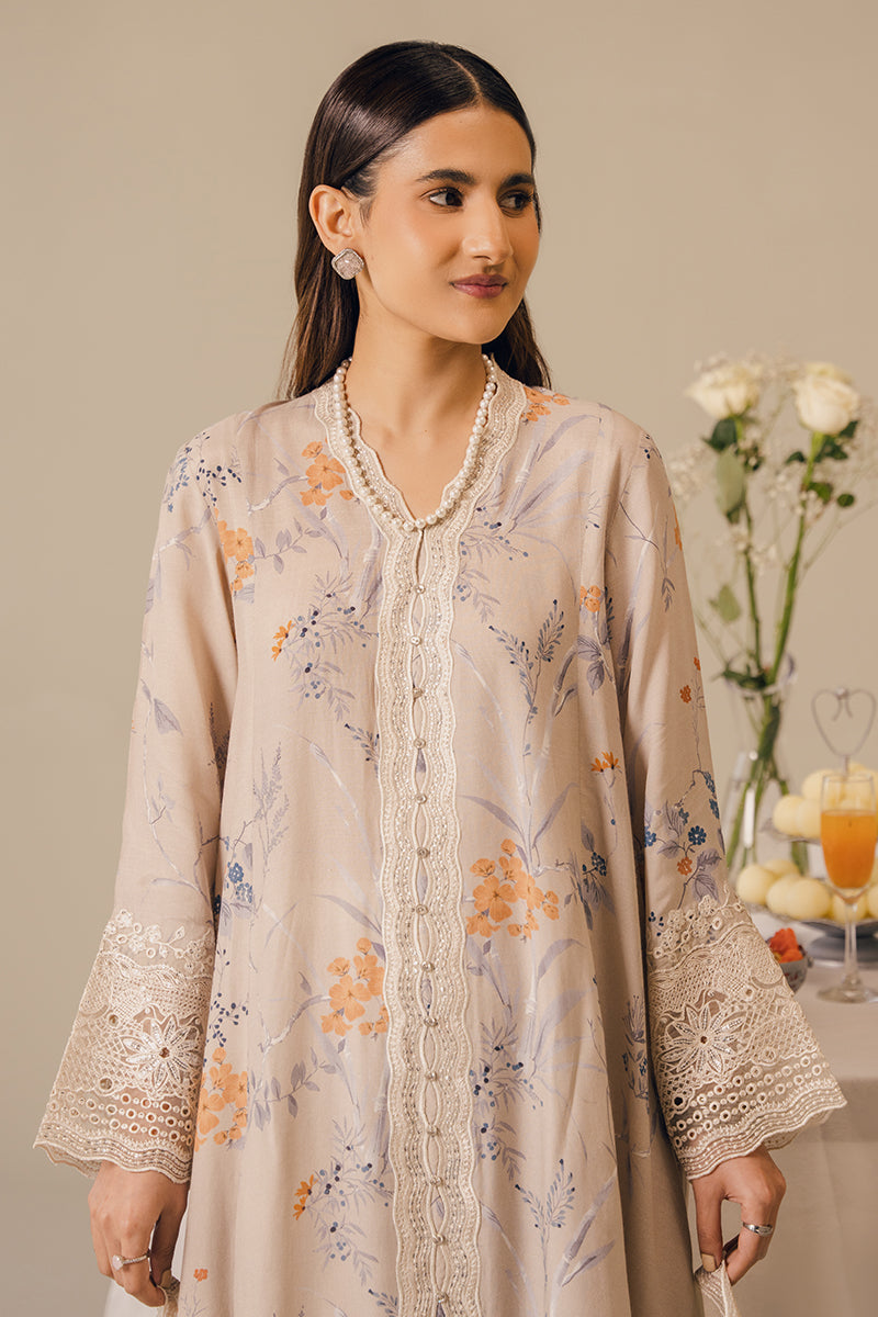 Cross Stitch | Luxury Pret | Ashen Bud-2 Piece (Shirt & Dupatta), image 3