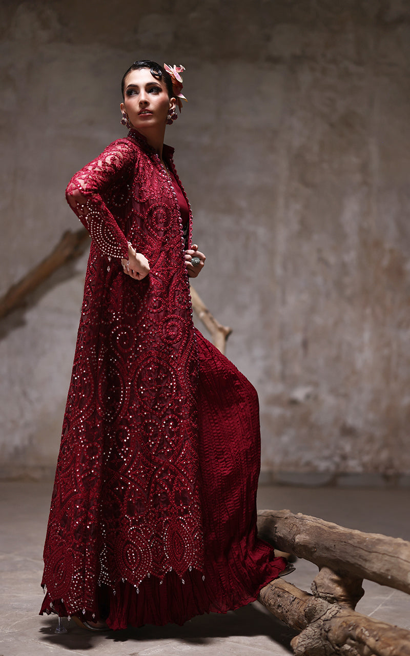 Threads and Motifs | Formal Dresses 25 | Organza Jacket With Crushed Trouser -  Threads and Motifs Ladies Clothes - Original Designer Dress - House of Maryam