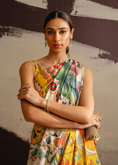 Mahgul | Eye of Cemal | Tangerine Dance -  Mahgul Ladies Clothes - Original Designer Dress - House of Maryam