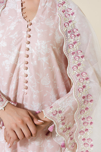 Cross Stitch | Exclusive Pret | Petal Pink-2 PC (Shirt & Dupatta)