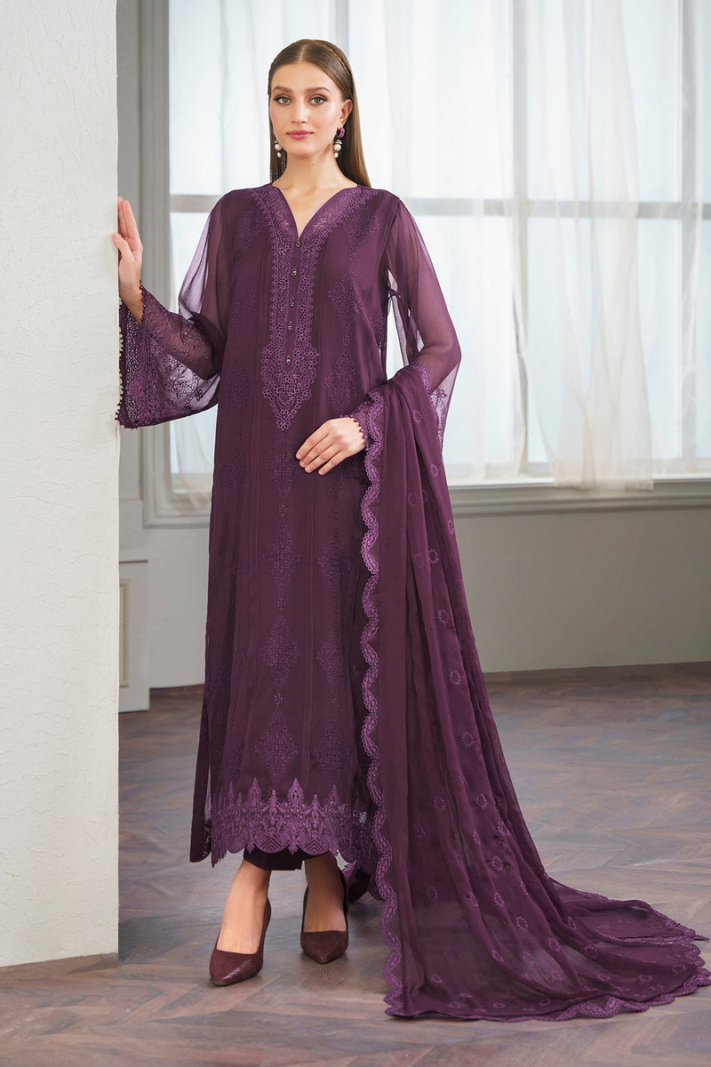 Baroque | Luxury Pret 24 | CHIFFON UF-519 -  Baroque Luxury - Original Designer Dress - House of Maryam