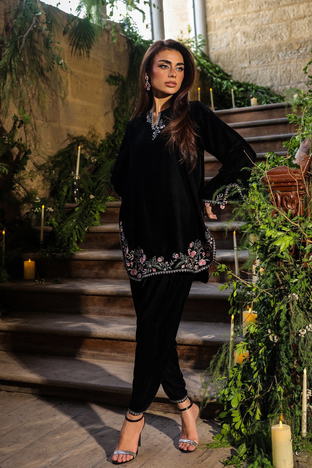 Sahar | Elayra Velvet Edit | Noir Elegance, image 4