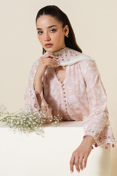 Cross Stitch | Exclusive Pret | Petal Pink-2 PC (Shirt & Dupatta)