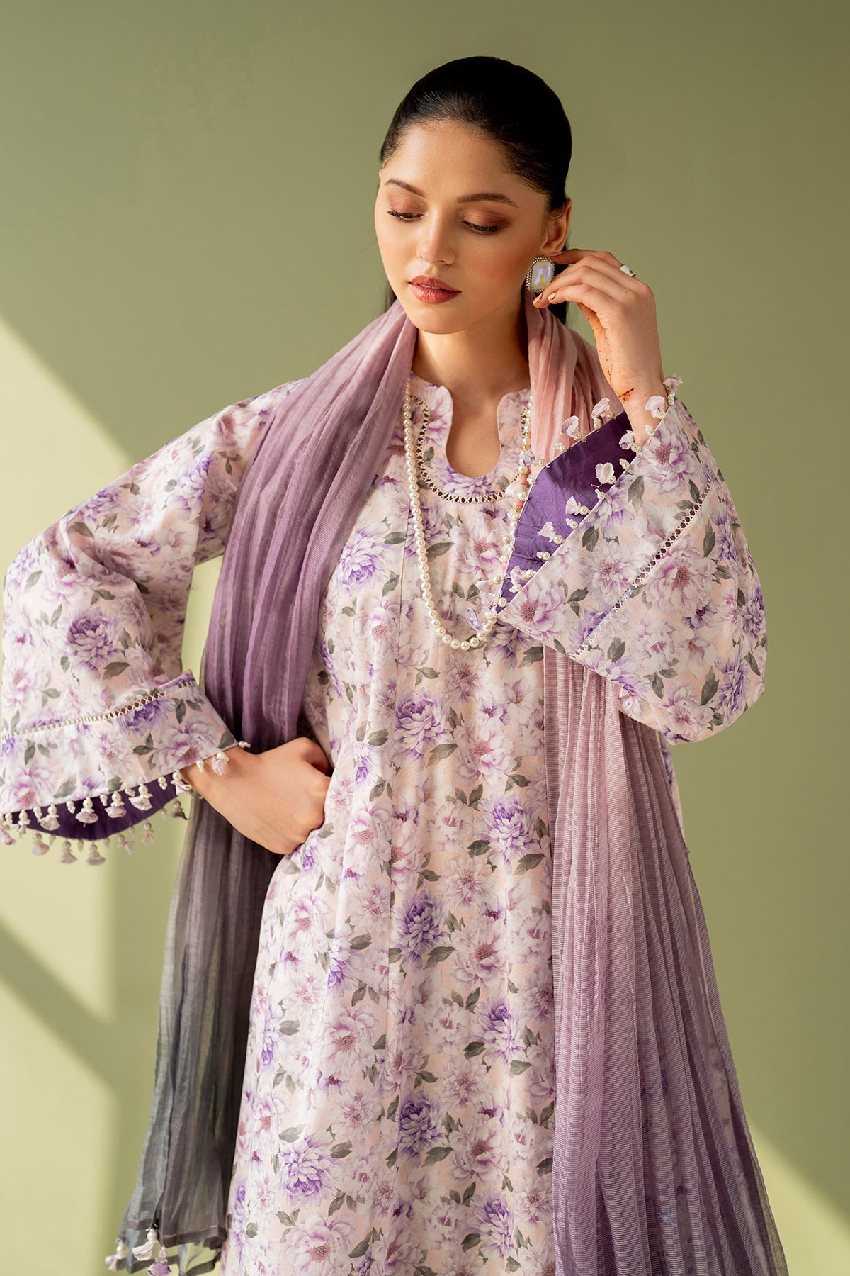 Baroque | Eid Printique | EMBROIDERED PRINTED LAWN UF-4168 -  Baroque Ladies Clothes - Original Designer Dress - House of Maryam