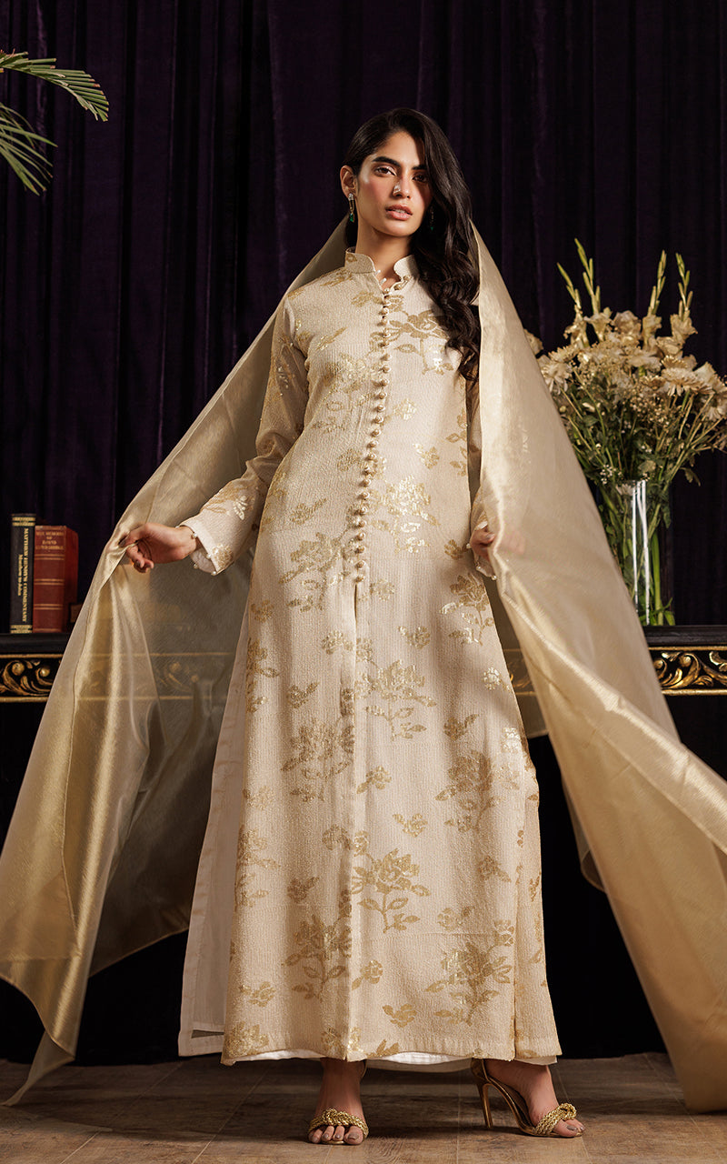 Threads and Motifs | Formal Dresses 25 | Chiffon Embroidered Jacket with Embroidered Trouser -  Threads and Motifs Ladies Clothes - Original Designer Dress - House of Maryam