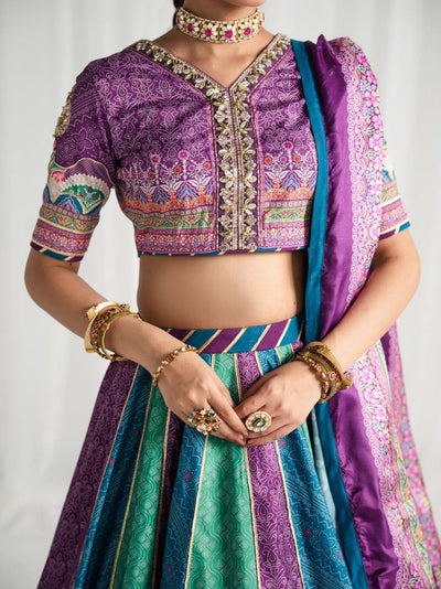 Gulaal | Aira Printed Silk | Mosaic Muse
