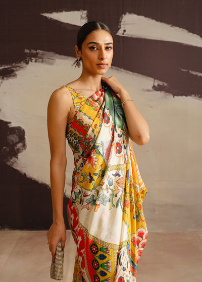 Mahgul | Eye of Cemal | Tangerine Dance -  Mahgul Ladies Clothes - Original Designer Dress - House of Maryam