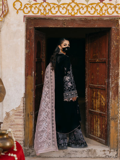 Flossie | Siara Velvet Formals | V-103 - B -  Flossie Ladies Clothes - Original Designer Dress - House of Maryam