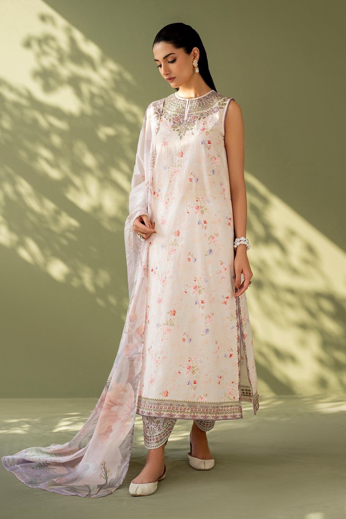 Baroque | Eid Printique | EMBROIDERED PRINTED LAWN UF-4169 -  Baroque Ladies Clothes - Original Designer Dress - House of Maryam