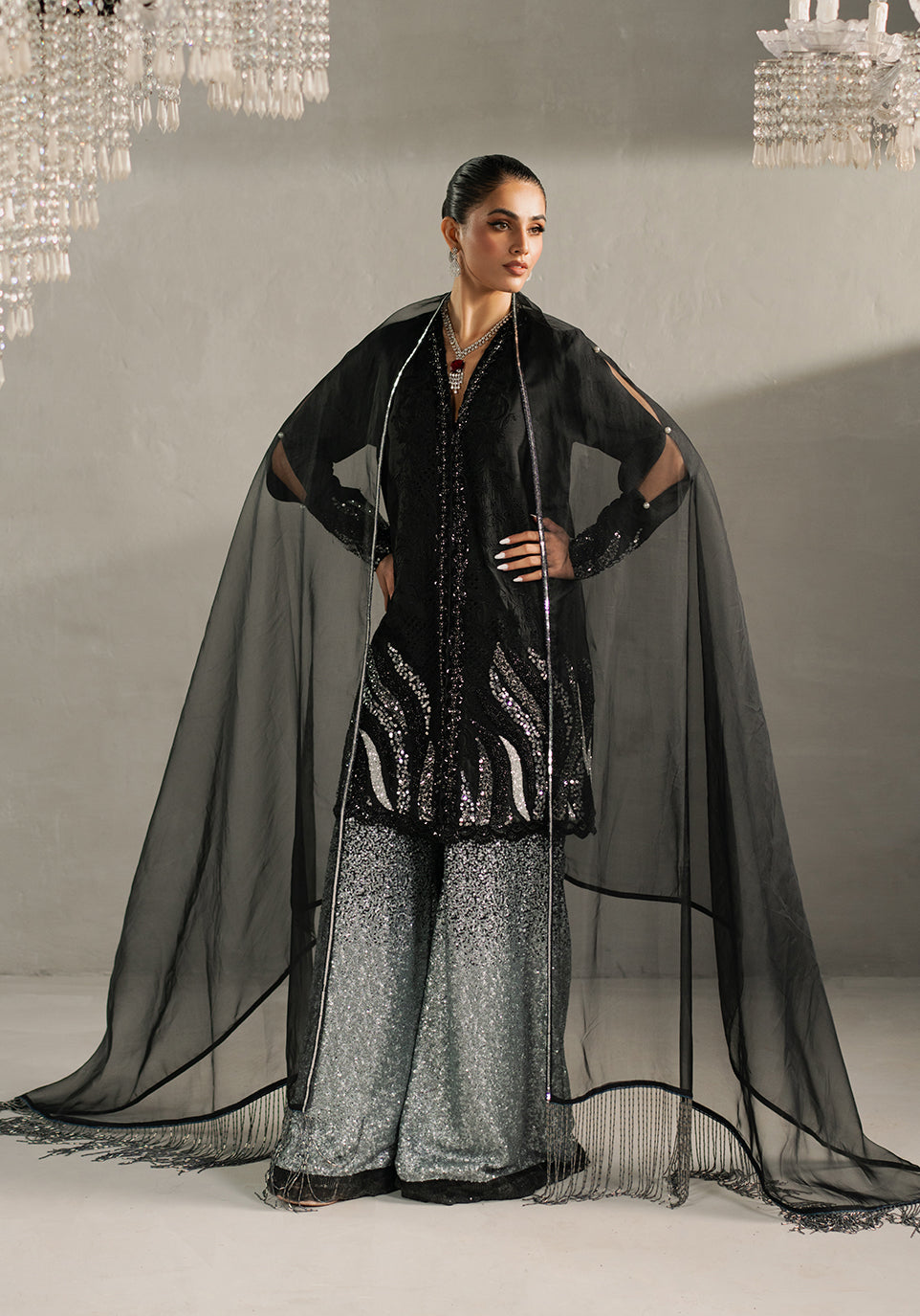 Zarqash | Silk Edit | ZQS 022 LEILA -  Zarqash Ladies Clothes - Original Designer Dress - House of Maryam