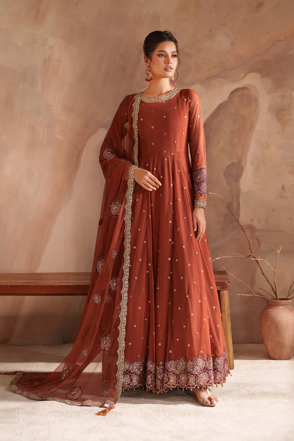 Iznik I Festive Formal I CC-78 Embroidered Net -  Iznik Ladies Clothes - Original Designer Dress - House of Maryam