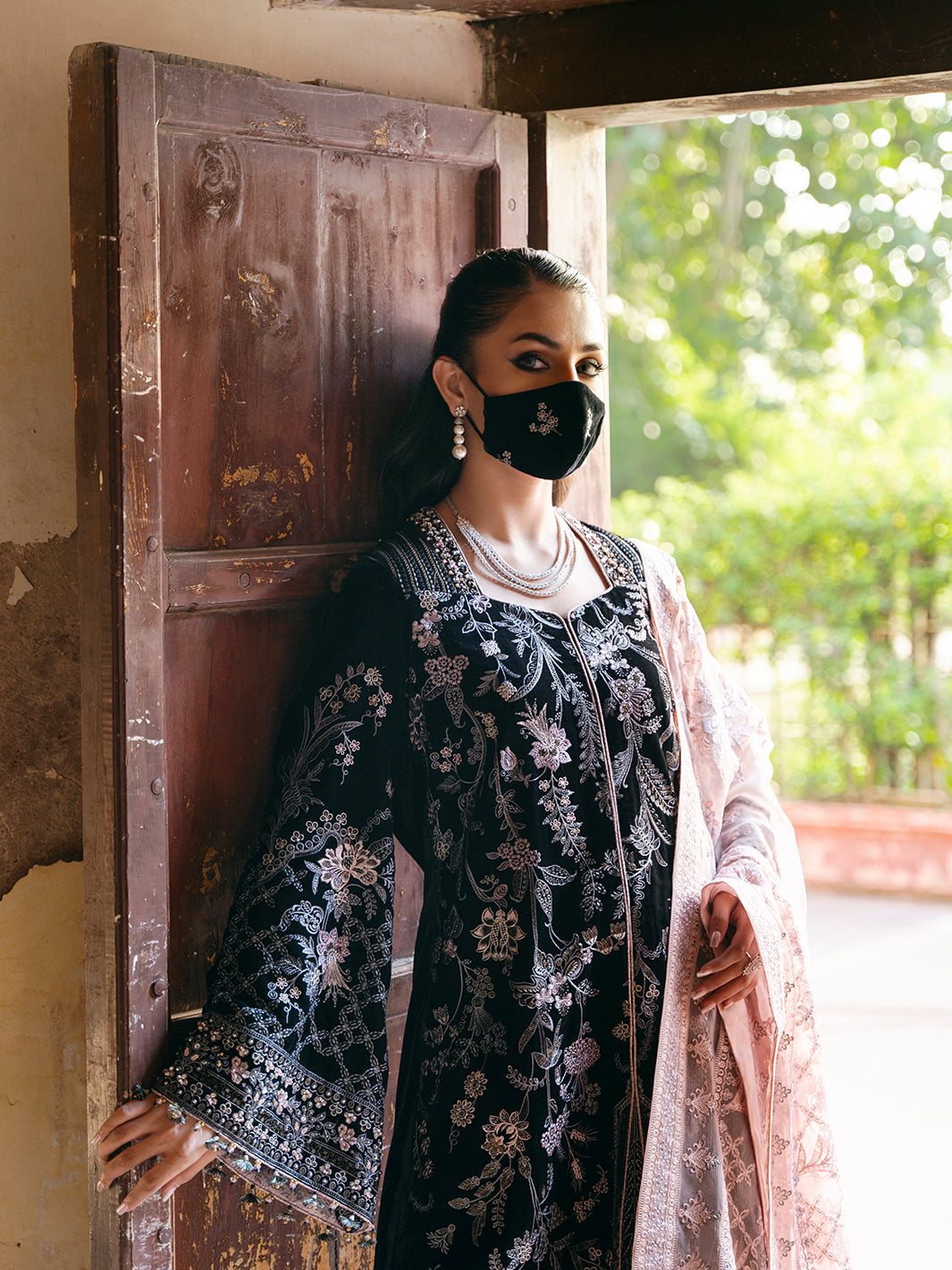 Flossie | Siara Velvet Formals | V-103 - B -  Flossie Ladies Clothes - Original Designer Dress - House of Maryam
