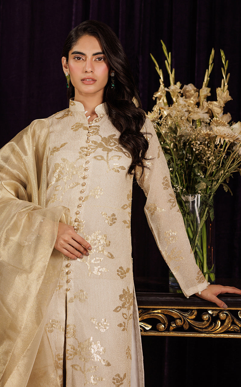 Threads and Motifs | Formal Dresses 25 | Chiffon Embroidered Jacket with Embroidered Trouser -  Threads and Motifs Ladies Clothes - Original Designer Dress - House of Maryam