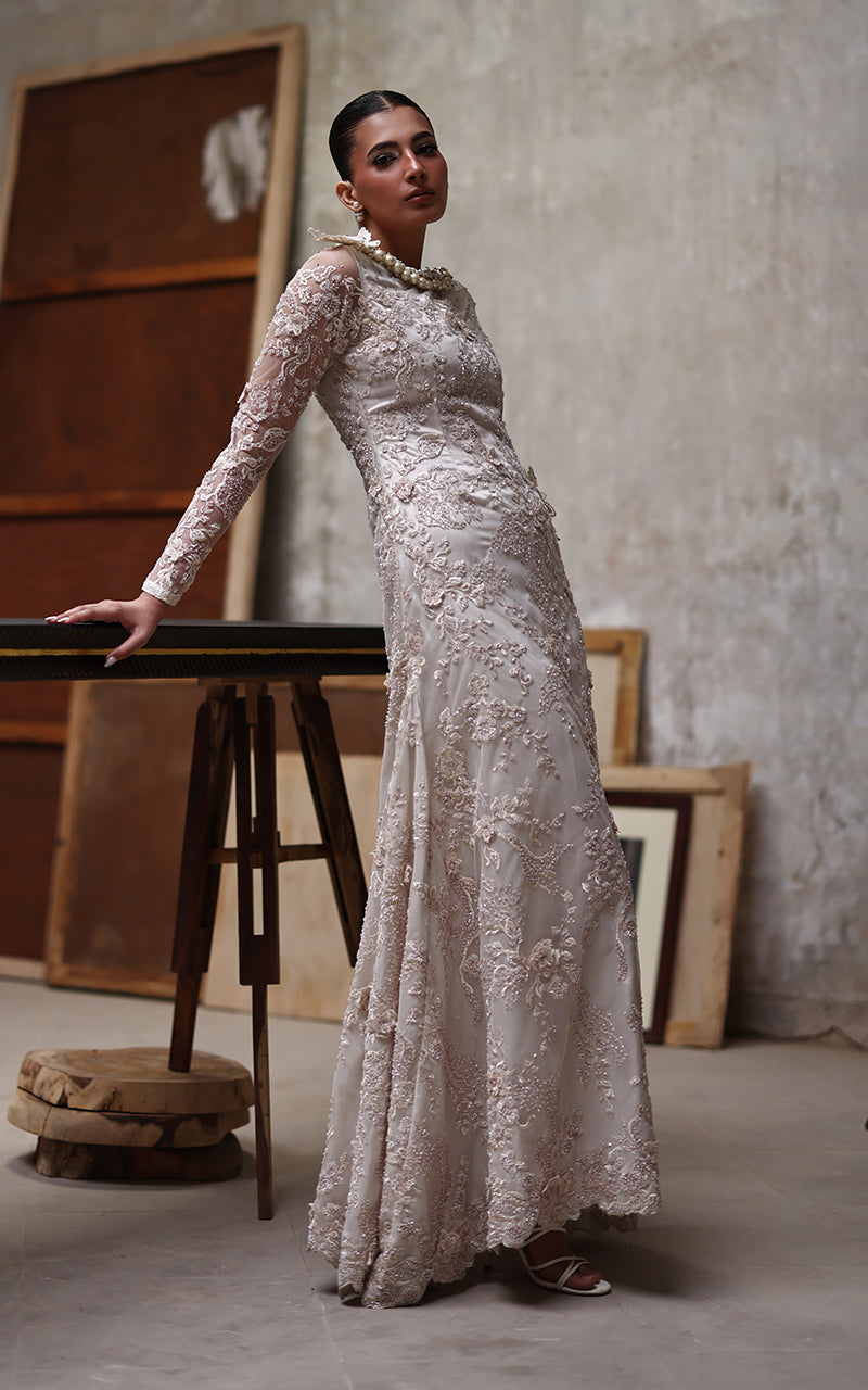 Threads and Motifs | Formal Dresses 25 | Net Embroidered Dress-4
