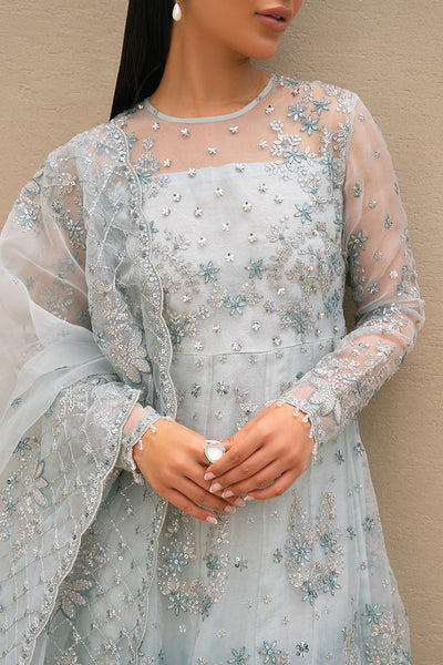 Cross Stitch | Wedding Pret | Saffron Charm-2PC Organza Embroidered Pret