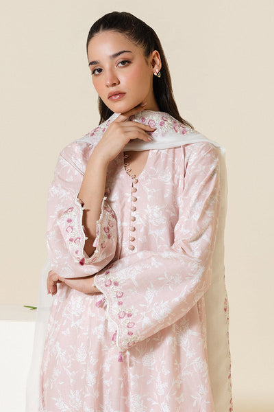 Cross Stitch | Exclusive Pret | Petal Pink-2 PC (Shirt & Dupatta)