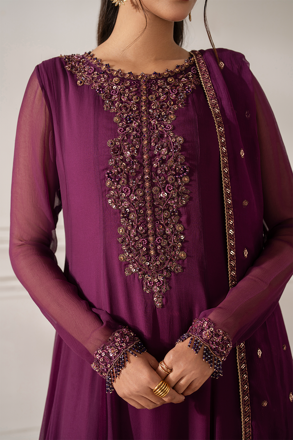 Iznik I Festive Formal I UE-480 Embroidered Chiffon -  Iznik Ladies Clothes - Original Designer Dress - House of Maryam