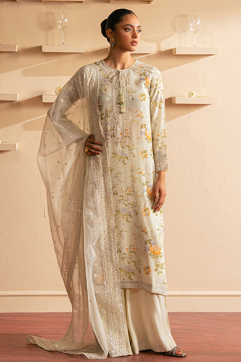 Cross Stitch | Luxury Pret | Snowdrop Chic-2 PC (Shirt & Dupatta)-1