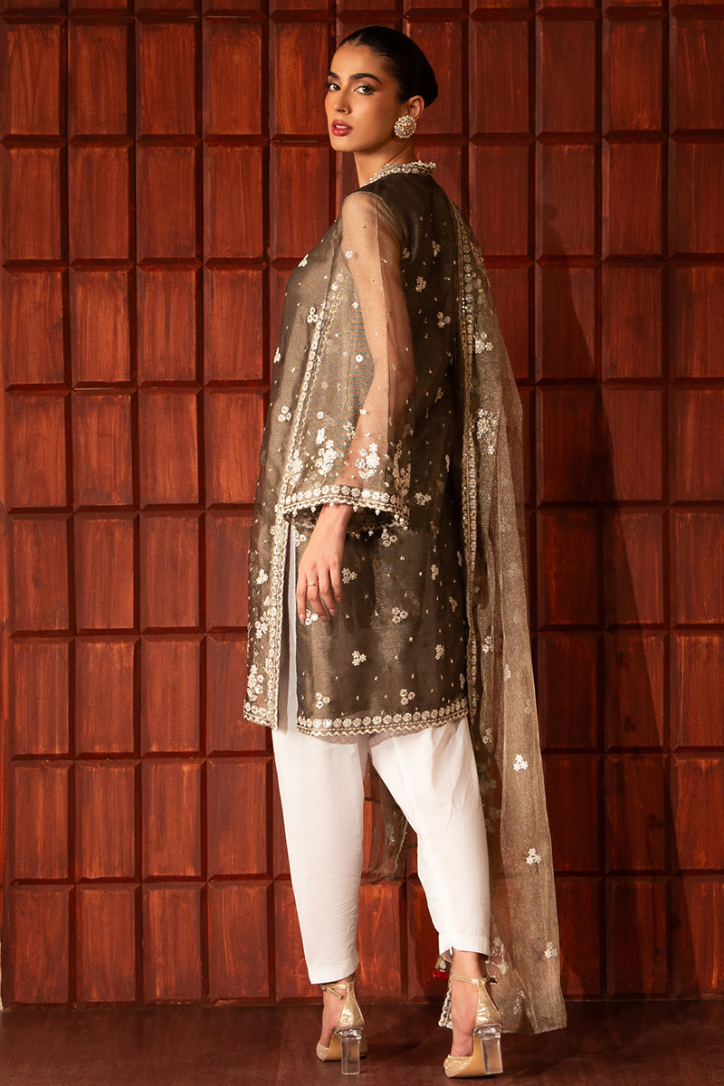 Cross Stitch | Luxury Pret | Sunset Shimmer-2 PC( Shirt & Dupatta)-5