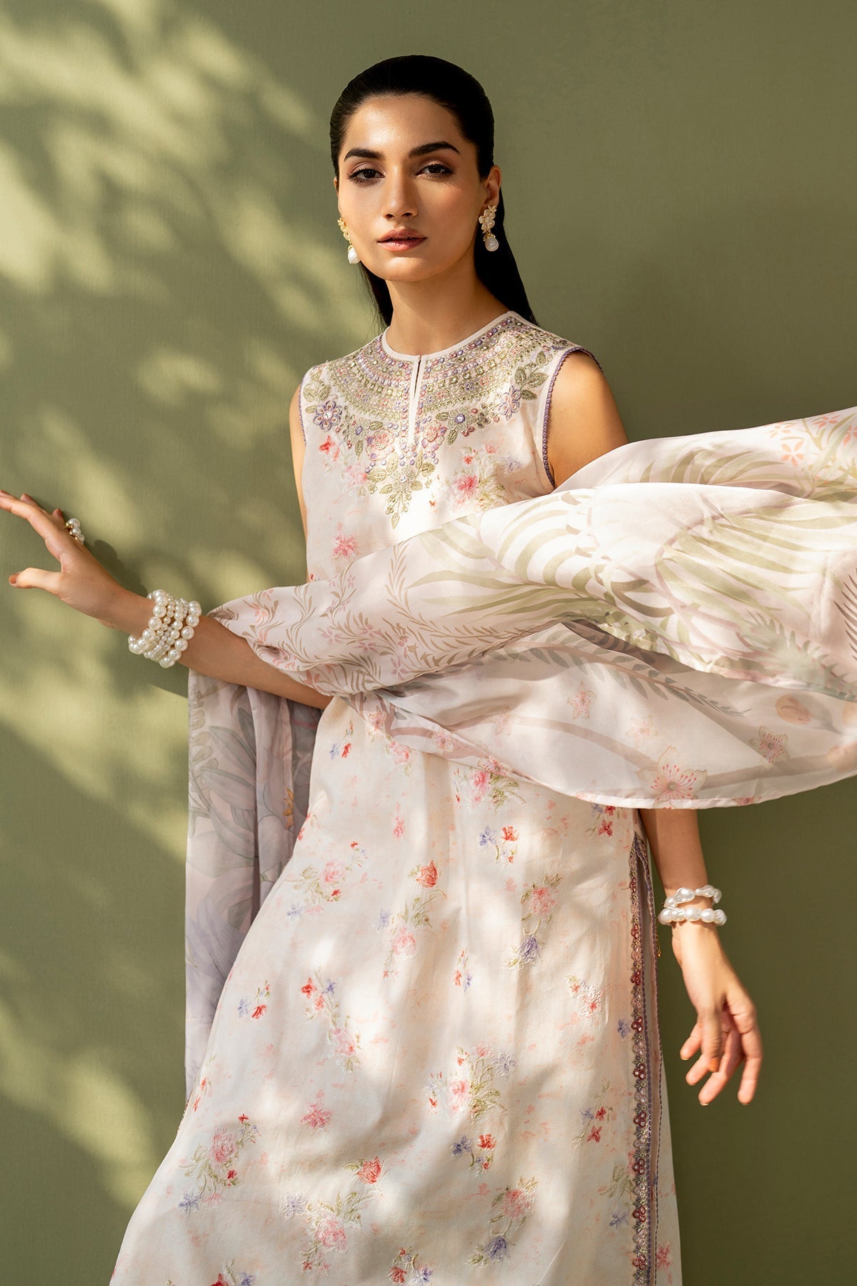 Baroque | Eid Printique | EMBROIDERED PRINTED LAWN UF-4169 -  Baroque Ladies Clothes - Original Designer Dress - House of Maryam