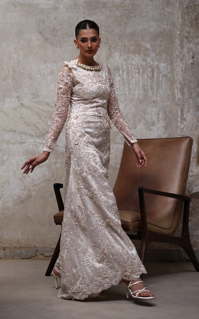 Threads and Motifs | Formal Dresses 25 | Net Embroidered Dress