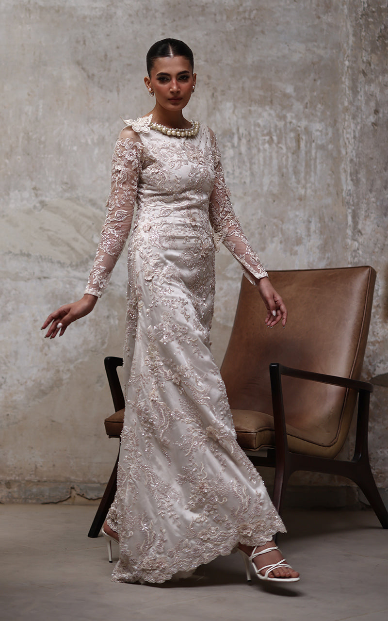 Threads and Motifs | Formal Dresses 25 | Net Embroidered Dress