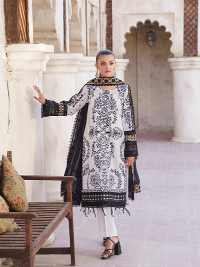 Zebtan | Zeenat Luxury Lawn Eid Collection | ZL 10 -  Zebtan Luxury - Original Designer Dress - House of Maryam