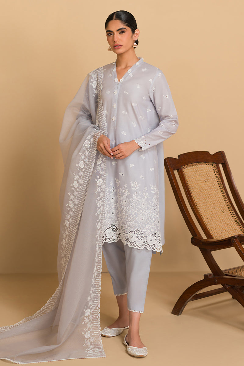 Cross Stitch | Chikankari Lawn Collection | P-05 by Cross Stitch - House of Maryam