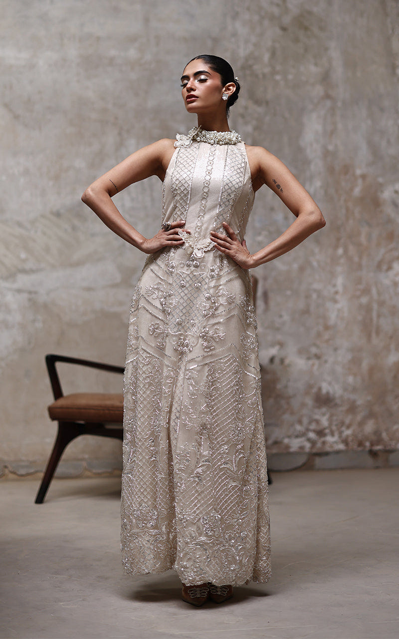 Threads and Motifs | Formal Dresses 25 | Net Embroidered Dress