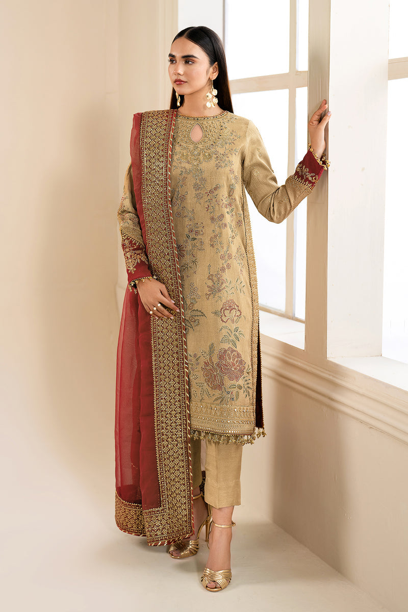 Baroque | Formal Collection | SILK UF-619 -  Baroque Ladies Clothes - Original Designer Dress - House of Maryam