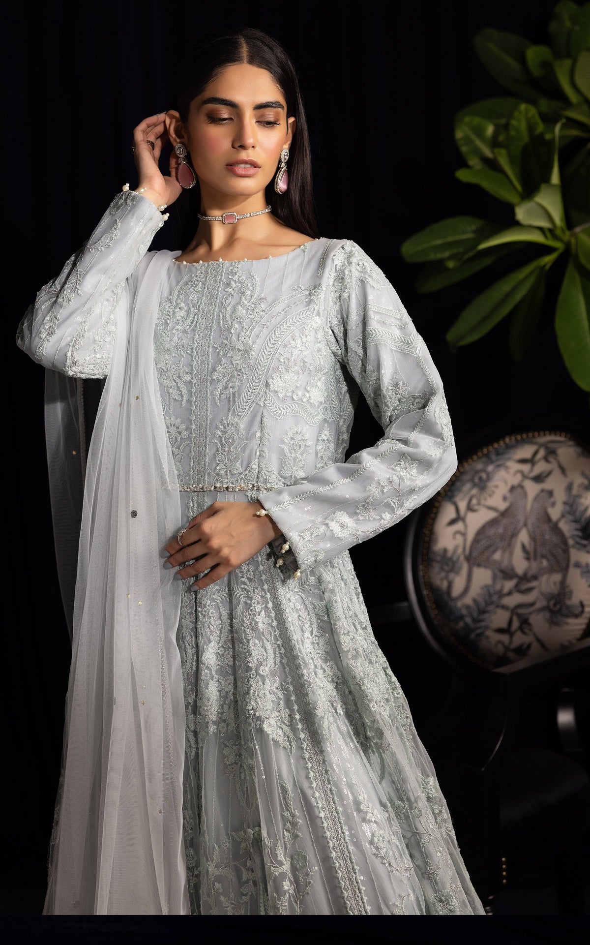 Threads and Motifs | Formal Dresses 25 | Net Embroidered Maxi -  Threads and Motifs Ladies Clothes - Original Designer Dress - House of Maryam