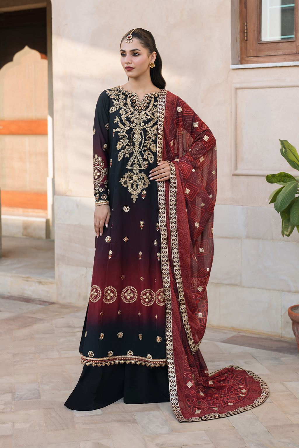 Iznik | Bandhani Formals | UE-330 -  Iznik Ladies Clothes - Original Designer Dress - House of Maryam