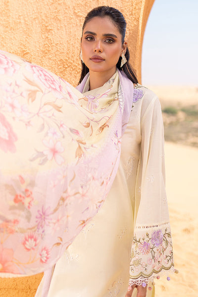 Cross Stitch | Eid Lawn 24 | SUBTLE CANARY -  Cross Stitch Luxury - Original Designer Dress - House of Maryam