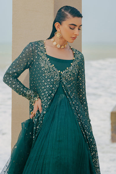 Cross Stitch | Wedding Collection 24 | GREEN SPRING -  Cross Stitch Formal - Original Designer Dress - House of Maryam