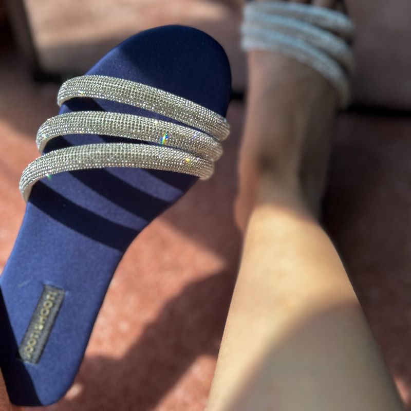 Blue Lovestruck Slides by House of Maryam - House of Maryam