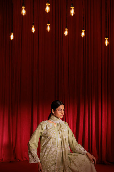 Bonanza Satrangi | White Cambric 3 Piece (6S24K3P044) -  Bonanza Satrangi Ready To Wear - Original Designer Dress - House of Maryam