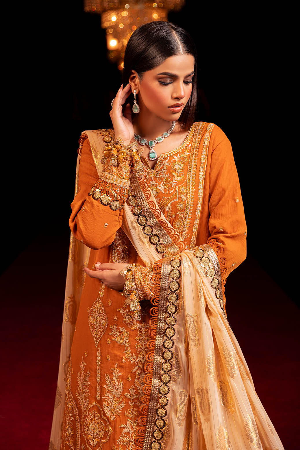Bonanza Satrangi | Mirzeta 3 Pc (6W24CD3P08) -  Bonanza Satrangi Unstitched - Original Designer Dress - House of Maryam