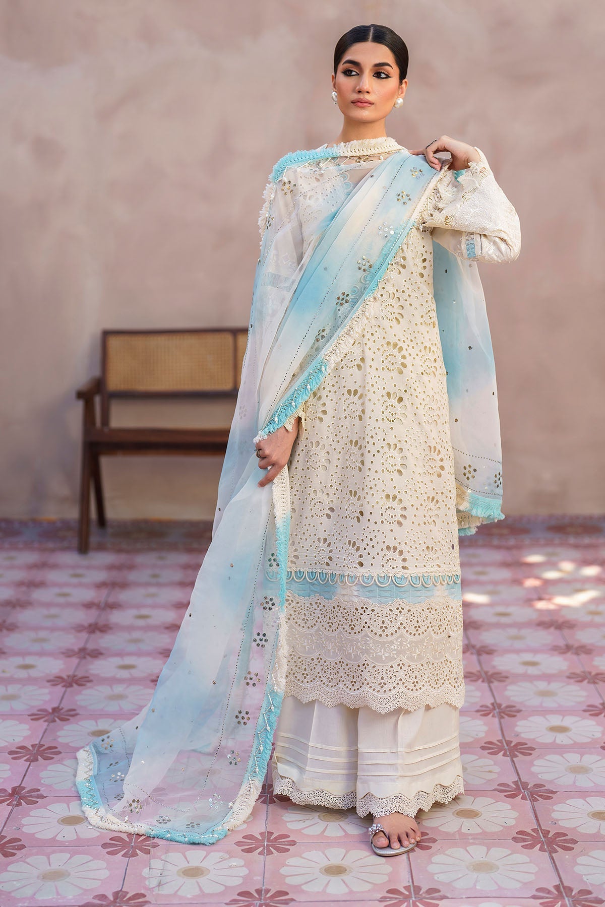 Nureh | Bazaar Lawn | NS-140 -  Nureh Luxury - Original Designer Dress - House of Maryam