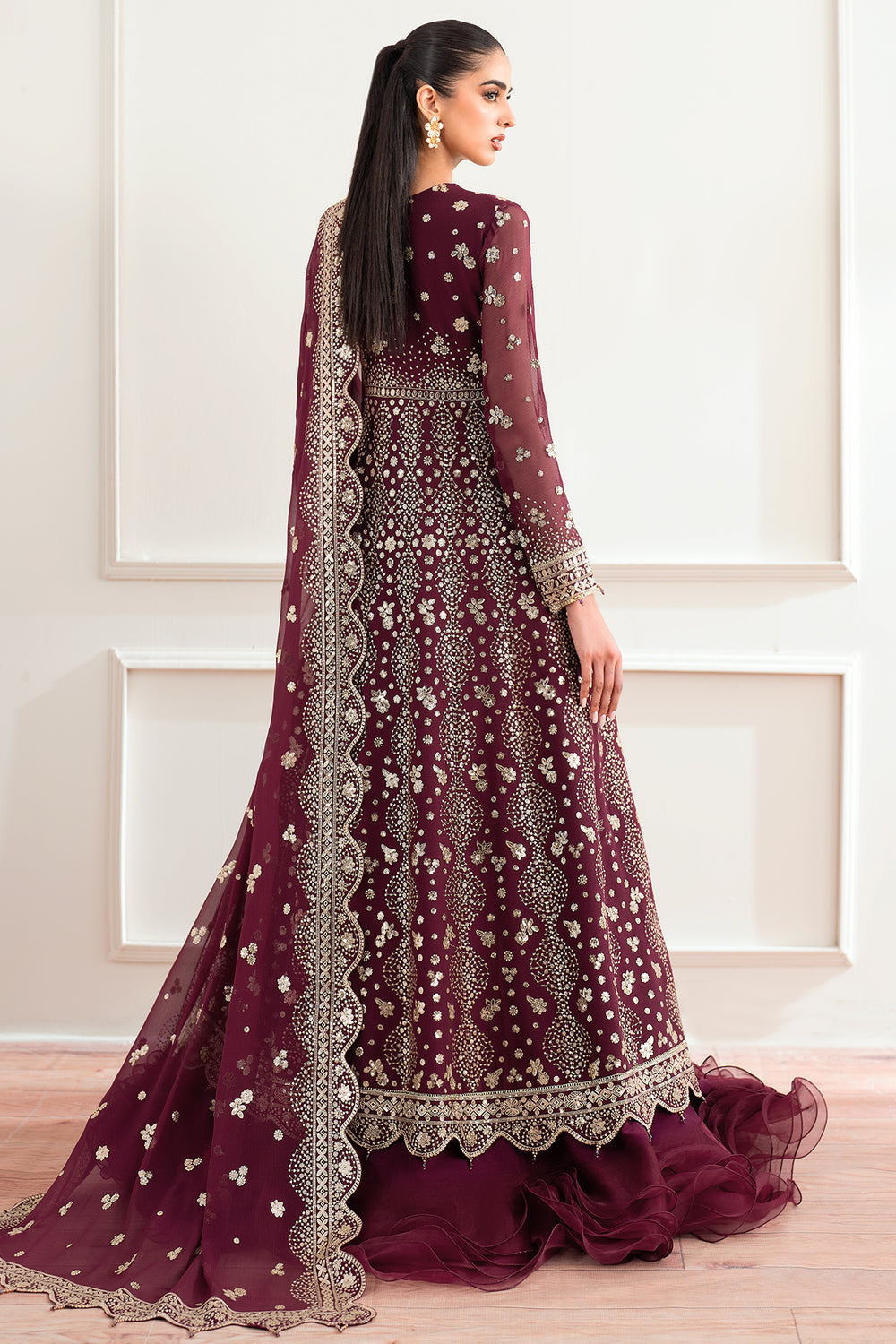 Farasha | Essence Formals 25 | Maroon Empress -  Farasha Ladies Clothes - Original Designer Dress - House of Maryam