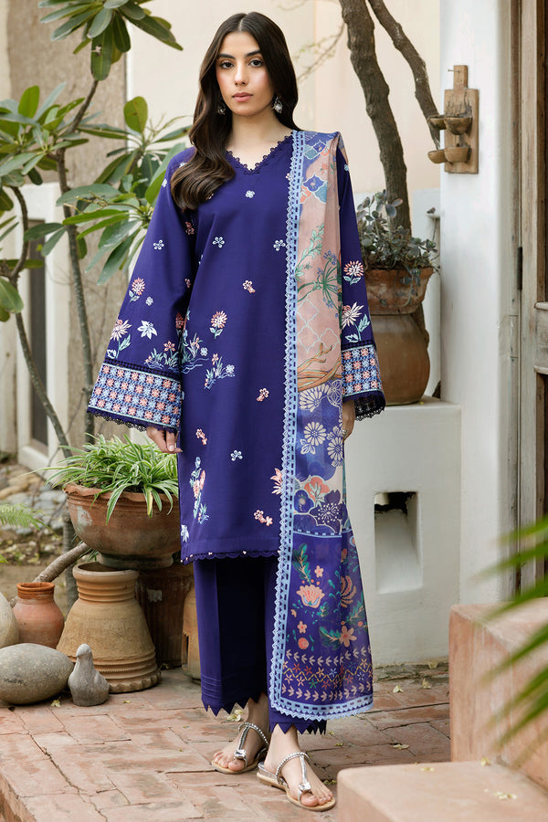 Farasha | Summer Weaves Embroidered Lawn | Indigo Glow -  Farasha Ladies Clothes - Original Designer Dress - House of Maryam