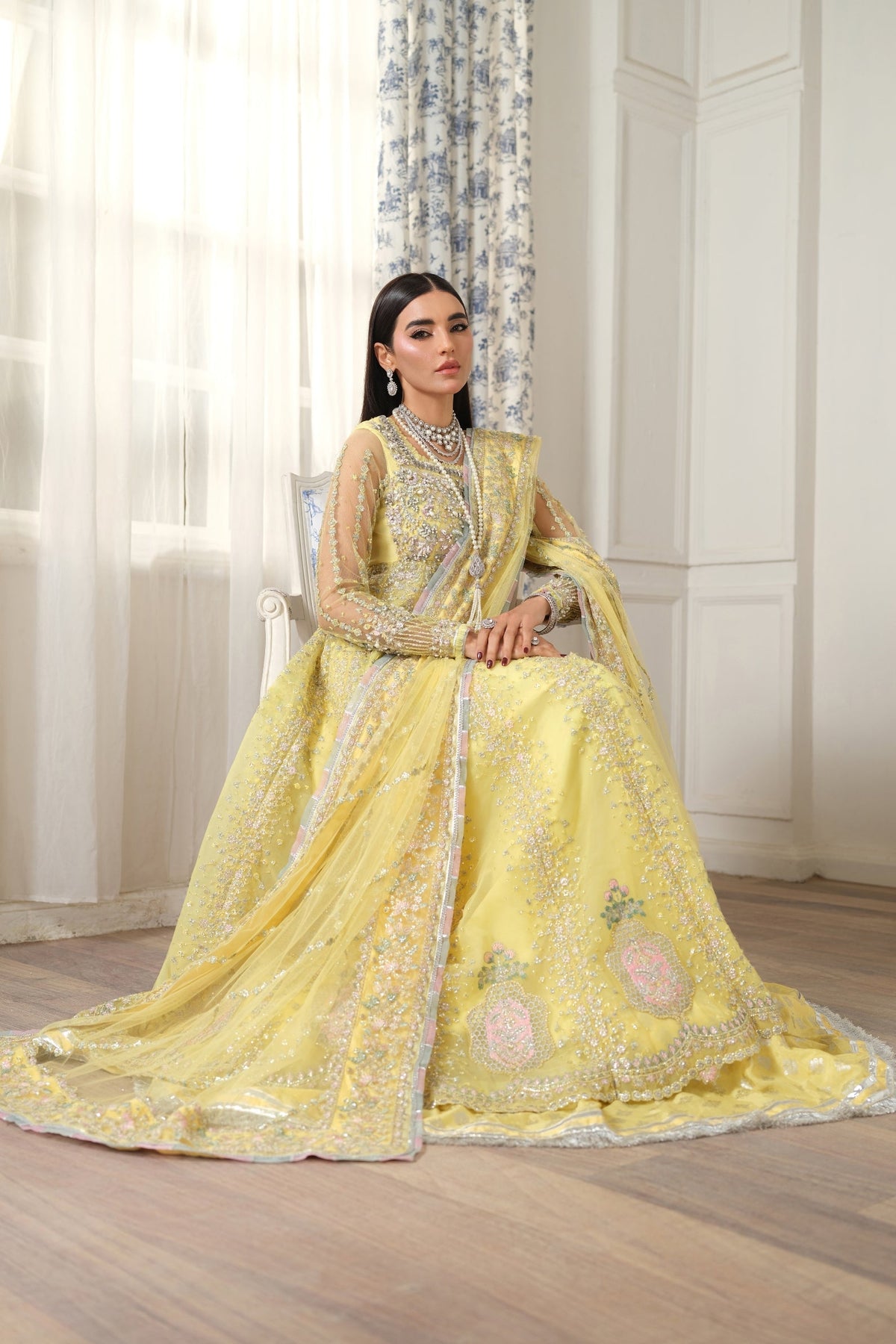 Maryam Hussain | Meer Embroidered Chiffon | Ghazal Meer-03-6