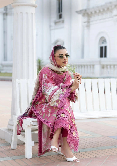 Elaf Premium | Signature Embroidered Lawn with Chiffon Collection 26 | ESG-5B DELILAH