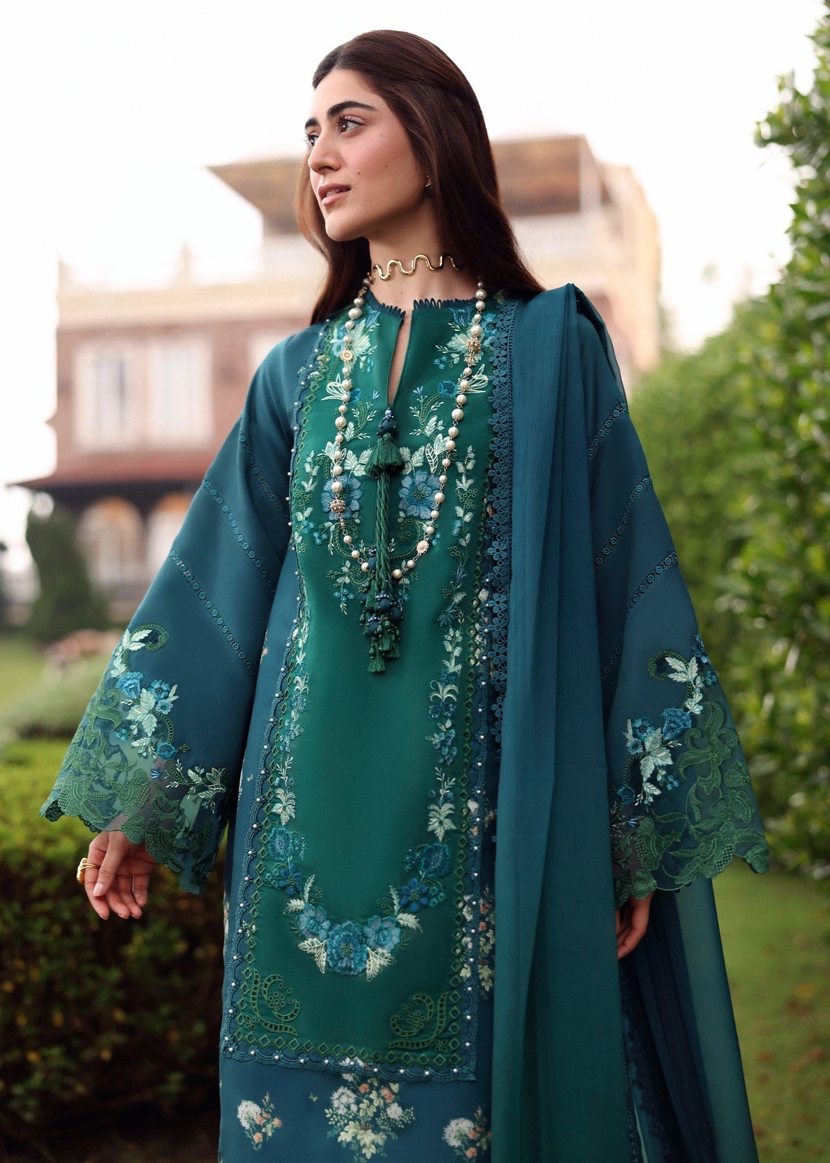 Sardinia | Embroidered Lawn Edit 26 | Hillside Teal-3