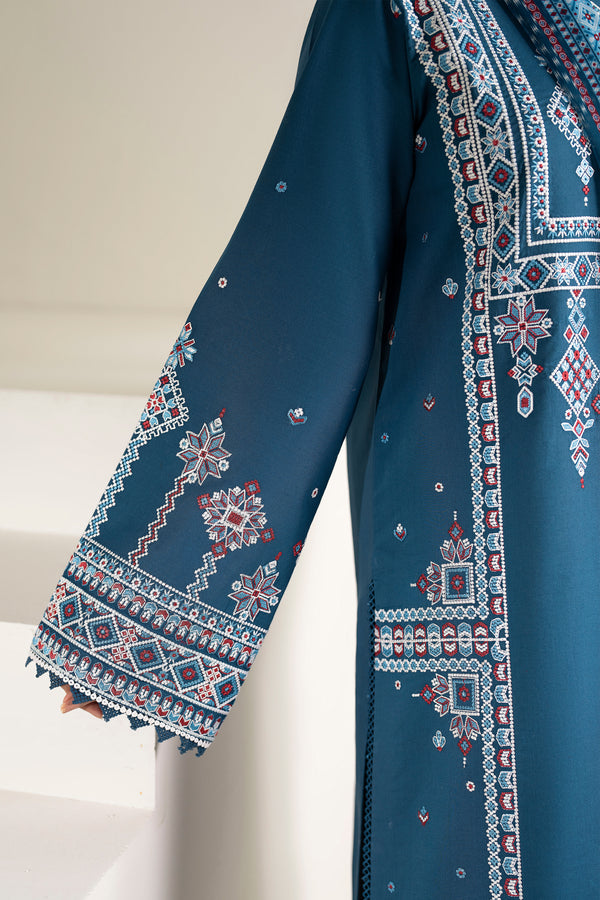 Farasha | Summer Weaves Embroidered Lawn |Pale Blue-4