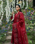 Zevk | Flora Festive Lawn | RED ROSE -  Zevk Ladies Clothes -  House of Maryam