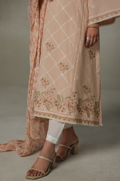 Cross Stitch | Exclusive Pret | Peachy Rose-2 Piece (Shirt & Dupatta)