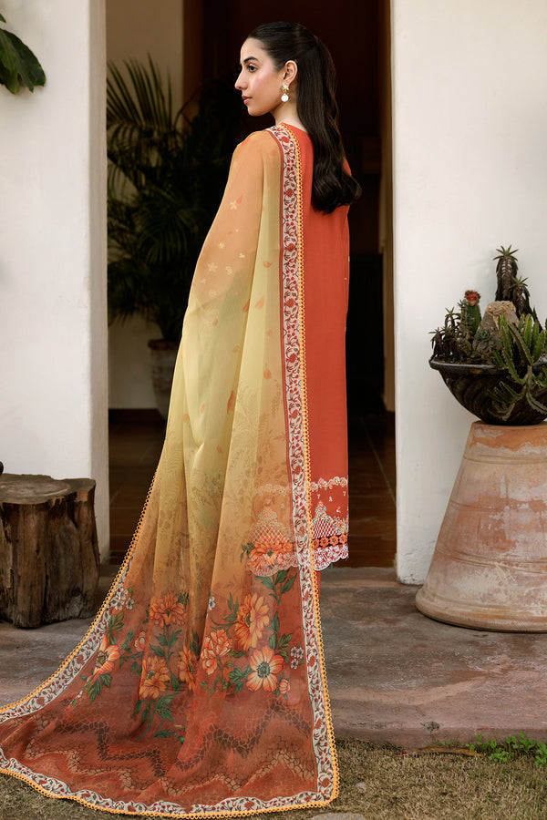 Farasha | Summer Weaves Embroidered Lawn | Orange Petal -  Farasha Ladies Clothes - Original Designer Dress - House of Maryam